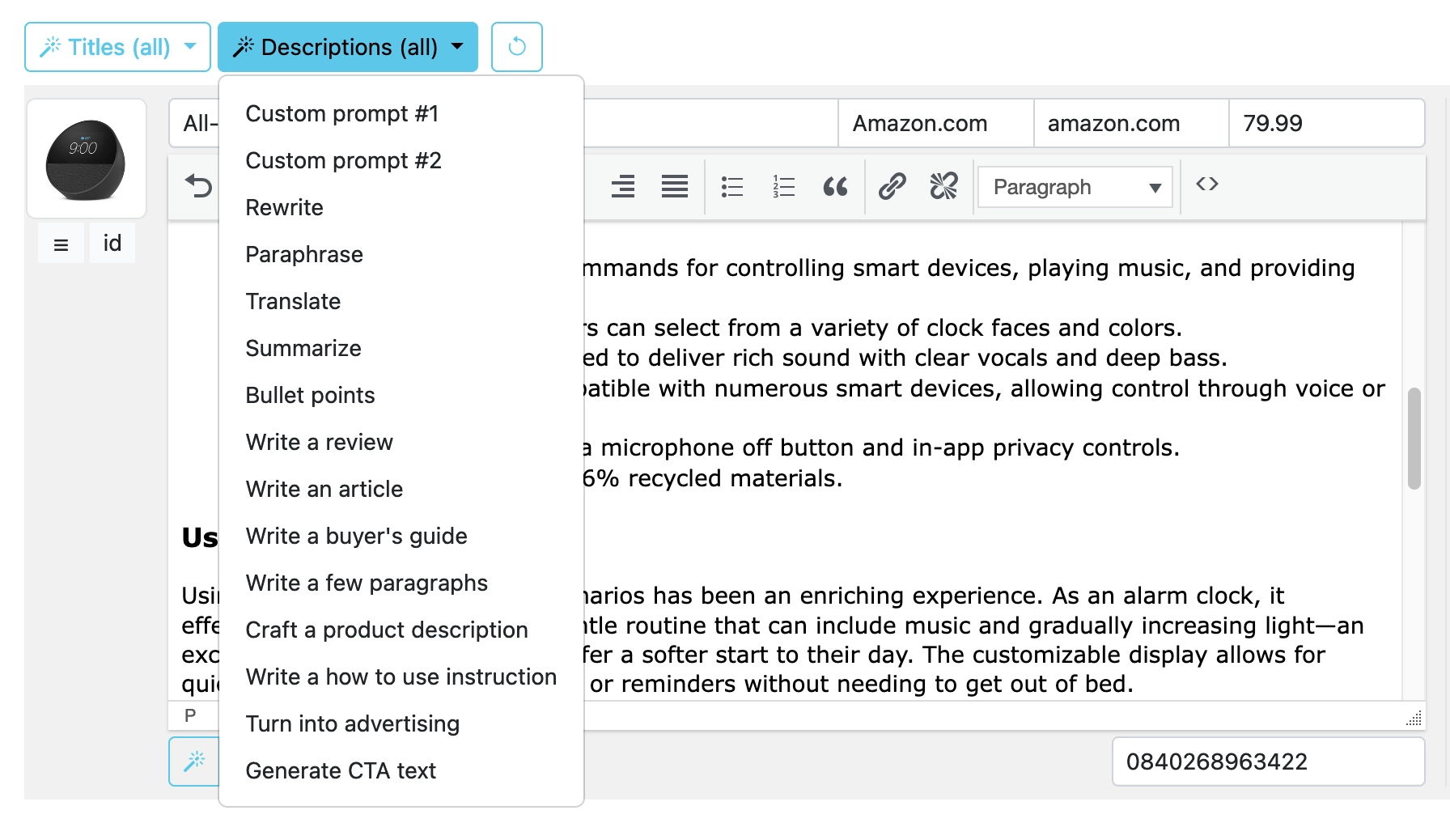 AI Content Generation